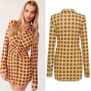 With Jean Cher print dress NWT